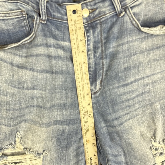Judy Blue Jeans Womens 22W (40‎ X 33) Skinny Fit Tapered Distressed Holes - Picture 11 of 15